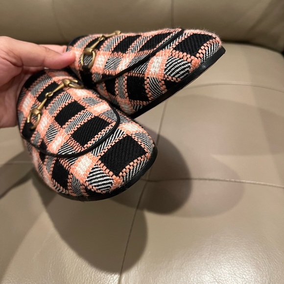 Gucci Jordaan tweed loafers pink and black - Picture 8 of 12